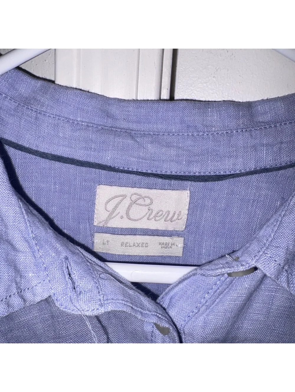 J.Crew $118 Relaxed 100% Linen Womans LT Baird McNutt Irish Linen Short Sleeve